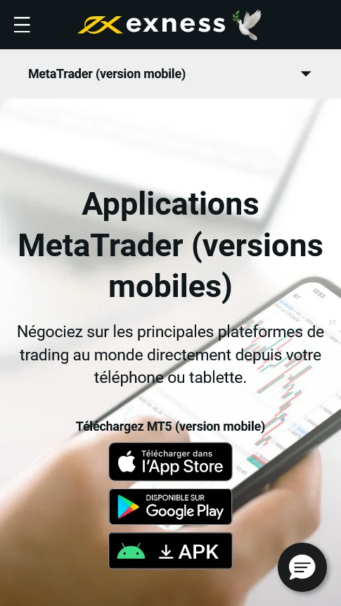 Exness Mobile MetaTrader